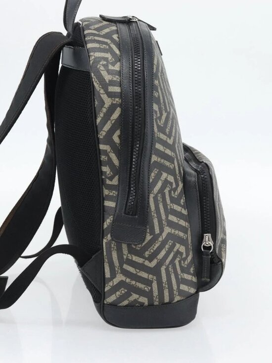 GUCCI GG Supreme Caleido Backpack PVC Beige Silver 406370 Auth main image 14